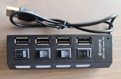 USB Hub / Splitter with 4 switches