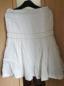 NEW - Ralph Lauren White 100% linen skirt UK 10
