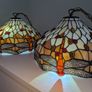 Set of 3 Tiffany Style Dragonfly Ceiling Lights 40cm Image 3