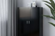 Book Cabinet Black 82.5x30.5x115 cm
