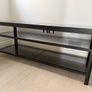 Black Glass TV Unit / TV Stand 120cm Image 2