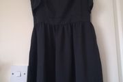 SHEIN Black Open Back Dress UK Size 8
