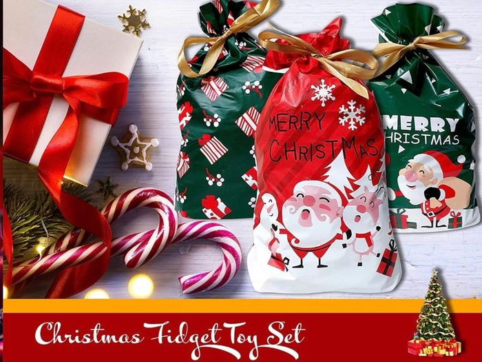 Christmas Fidget Toy Pop Set, set Sensory Fidget Toys Pack, Simple Pop Fidget Box, Surprise Gifts Boxes Xmas Party Favour (FREE POSTAGE)