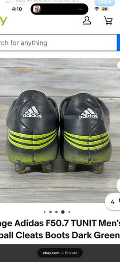 Adidas F50 Football Boots x2 Pairs UK 10 Soft Ground/Changeable Studs