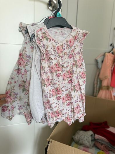 Box of new and worn girls cloths