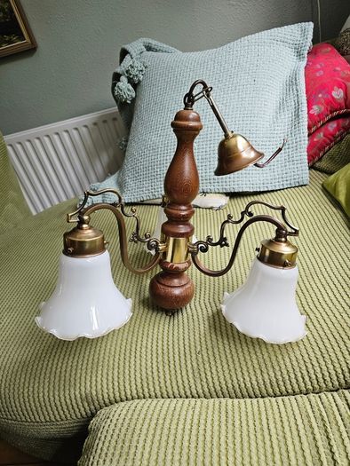 Three-Arm Chandelier, Made in Italy, Mid-20th Century