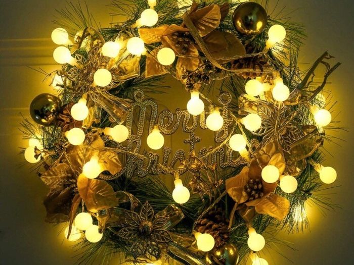 Globe String Lights Plug in, 10m 100 LED Warm White Christmas Lights Mains Powered, 8 Modes Fairy String Lights for Christmas Tree Decorations, Bedroom, Party, Gazebo, Garden (FREE POSTAGE)