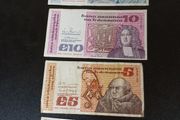 collection of B series lrish banknotes note's