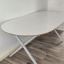 Oval White Dining Table 4 To 6 Seats Image 2