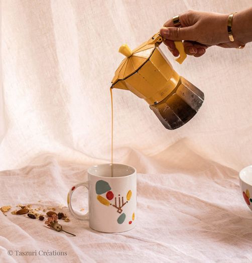 Taszuri Creations Bossea Porcelain Mug - Terrazzo