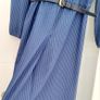 Berketex Made in England Vintage Blue & White striped shirt dress with original belt Sz 10UK Image 3