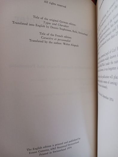 Type & Character/ Carl Huter/ W. Alispach/ 1974/1st edition