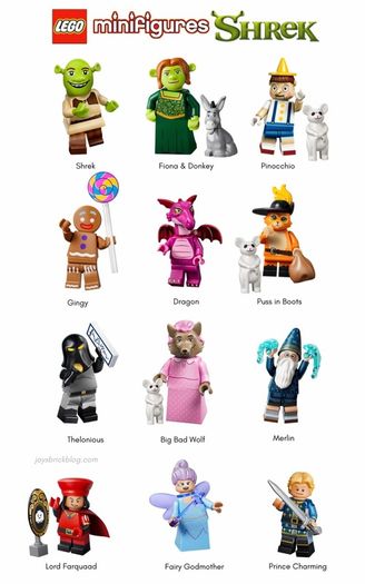 Choose Lego  71053 Shrek mini figures