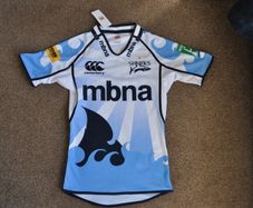 Sale Sharks Player Issue Rugby Jersey Shirt Rare Free Post