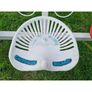 Cart Wheel Bench With Tractor Seats White KAS1354 Image 4