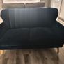 Navy Velvet 3 & 2 Seater Sofas Image 2