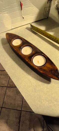 3 Hole Tea Light Candle Holder - Tea Lights Included!