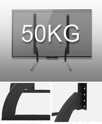 Universal TV Stand Base For 32''-65" Plasma LCD Flat Screen Height Adjustable Monitor Mount Bracket Load Up To 50 kg