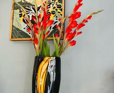 art glass vase mural
