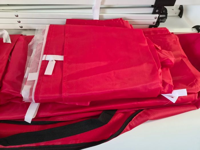 3M x 3M Popup gazebo Red, 4 Walls, 1 Person Assembley