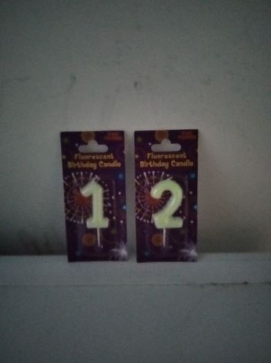 Fluorescent Birthday Candles