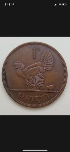 1968 Ireland Eire 1d One Penny Coin