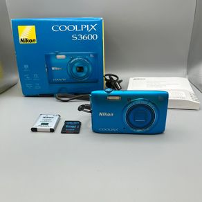 Nikon Coolpix S3600 20.1MP Digital Camera Blue - Boxed