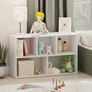 5-Cube Bookshelf, Tool Free Assembly Open Shelves Bookcase 9.4 x 19.7 x 31.5, for Living Room, Bedroom, Home Office, White Image 2