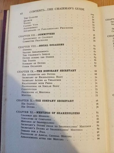 Speeches And Toasts And Chairmans Guide And Secretary' Companion. First Edition Hardback In Good Condition. See Photos For Same.