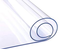 Crystal Clear PVC Tablecloth Vinyl Oilcloth Waterproof Fabric Table Protector 150 and 200  MICRONS Thick (160cm x 80cm; 200 cm x 100cm)