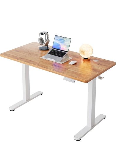 Standing Desk with USB Charging Port, 120 x 60 cm, 4 Preset Height Settings