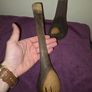 Olive wood and bone inlay salad spoon and fork Image 3