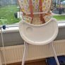 stairgate , high chair , girls bike with stabilisers and helmet Image 3