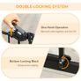 Extra Tall Pet Gate, Indoor Dog Safety Gate, with Cat Flap, Auto Close, 74-101cm Wide - Black Image 8