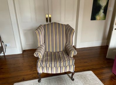 Queen Anne Wing back Antique Chair