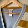 White Stuff Reversible Knit Cardigan Striped / Solid Blue Multi Image 4