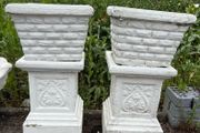 Reconstituted garden planters