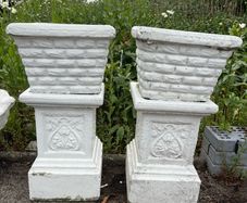 Reconstituted garden planters