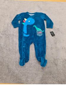 New Dunnes Stores Soft Dinosaur Sleepsuit
