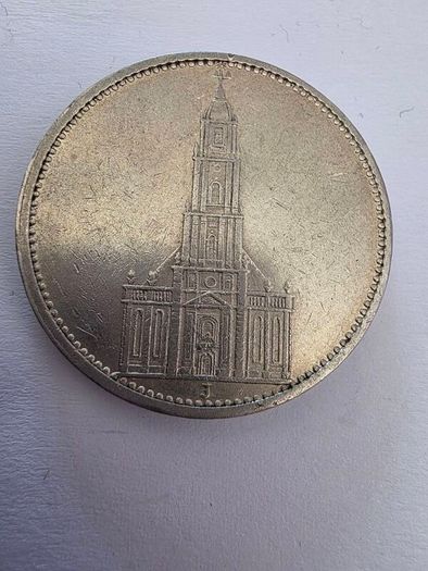 1934 german silver 5 mark