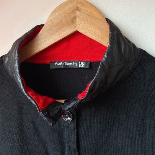 Betty Barclay Hybrid Knit & Quilted Longline Jacket Coatigan Black