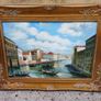 Large Vintage Hardboard Painting Image 2