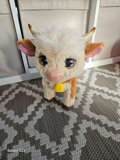 FurReal Plush Toy Interactive Pet Maggie the Feed & Follow Cow