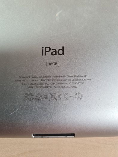 Apple IPAD A1396 2nd generation broken faulty FOR PARTS REPAIR