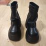 Women's Leather Ankle Chunky Boots Image 4