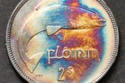 Ireland 1935 Silver Florin Toned Coin