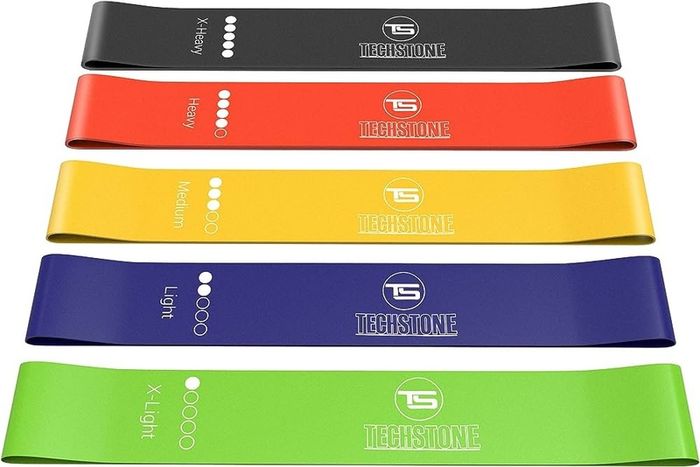 FREE EXPRESS SHIPPING Resistance Bands Set for Men and Women, Pack of 5 Different Resistance Levels Elastic Band for Home Gym Long Exercise Workout  Great Fitness Equipment for Training Yoga Free Carrying Bag