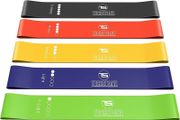 FREE EXPRESS SHIPPING Resistance Bands Set for Men and Women, Pack of 5 Different Resistance Levels Elastic Band for Home Gym Long Exercise Workout  Great Fitness Equipment for Training Yoga Free Carrying Bag