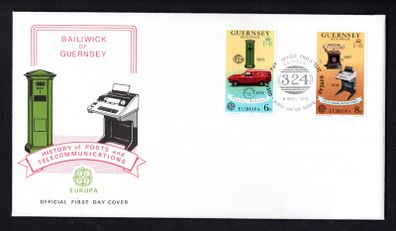 1979 Guernsey Europa Communications Commemorative Stamps Addressed First Day Cover (FDC)