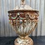 Antique Antique 19th Century English Regency Period Neoclassical cast iron Garden Urns & Lids - a Pair Image 2